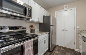 Stainless steel kitchen appliances